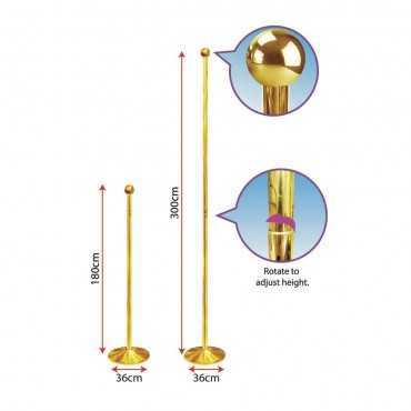 Flag Pole With Stand 3m...
